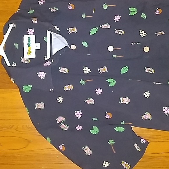 TIPSY ELVES TIKI-PALM TREE HAWAIIAN T-SHIRT (Medium) - Picture 6 of 12